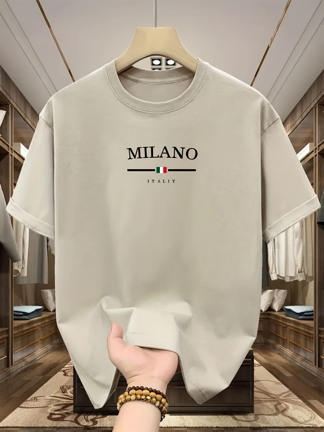 Street Fashion Milan - تي شيرت رجالي 100% من القطن