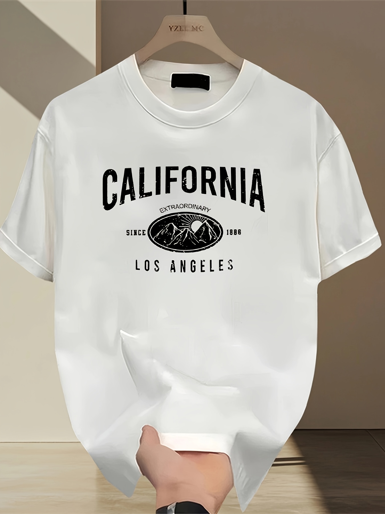 Street Fashion California - تي شيرت بطبعة كاليفورنيا، قميص بياقة