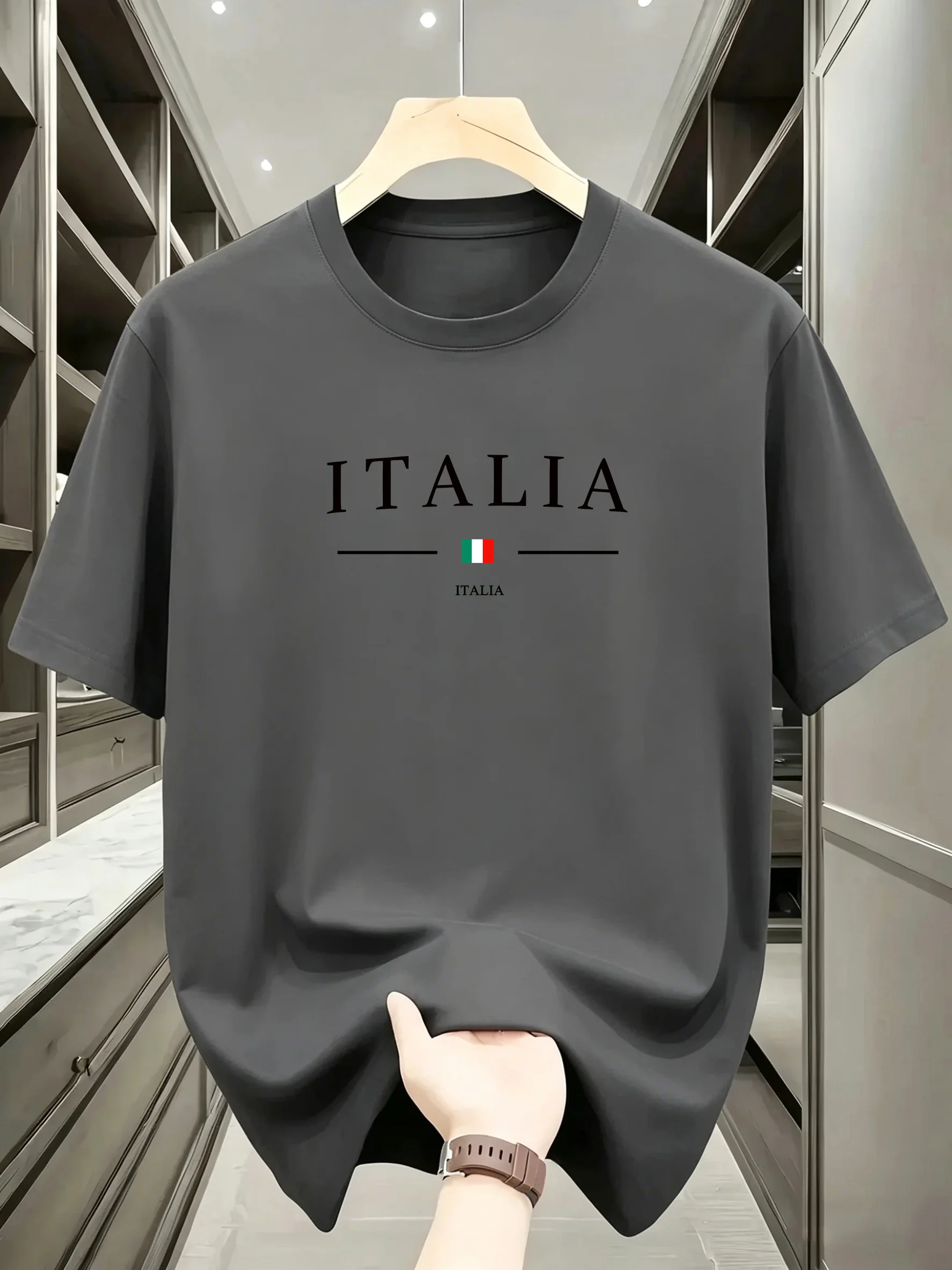 Street Fashion Milan - تي شيرت رياضي صيفي للرجال سريع