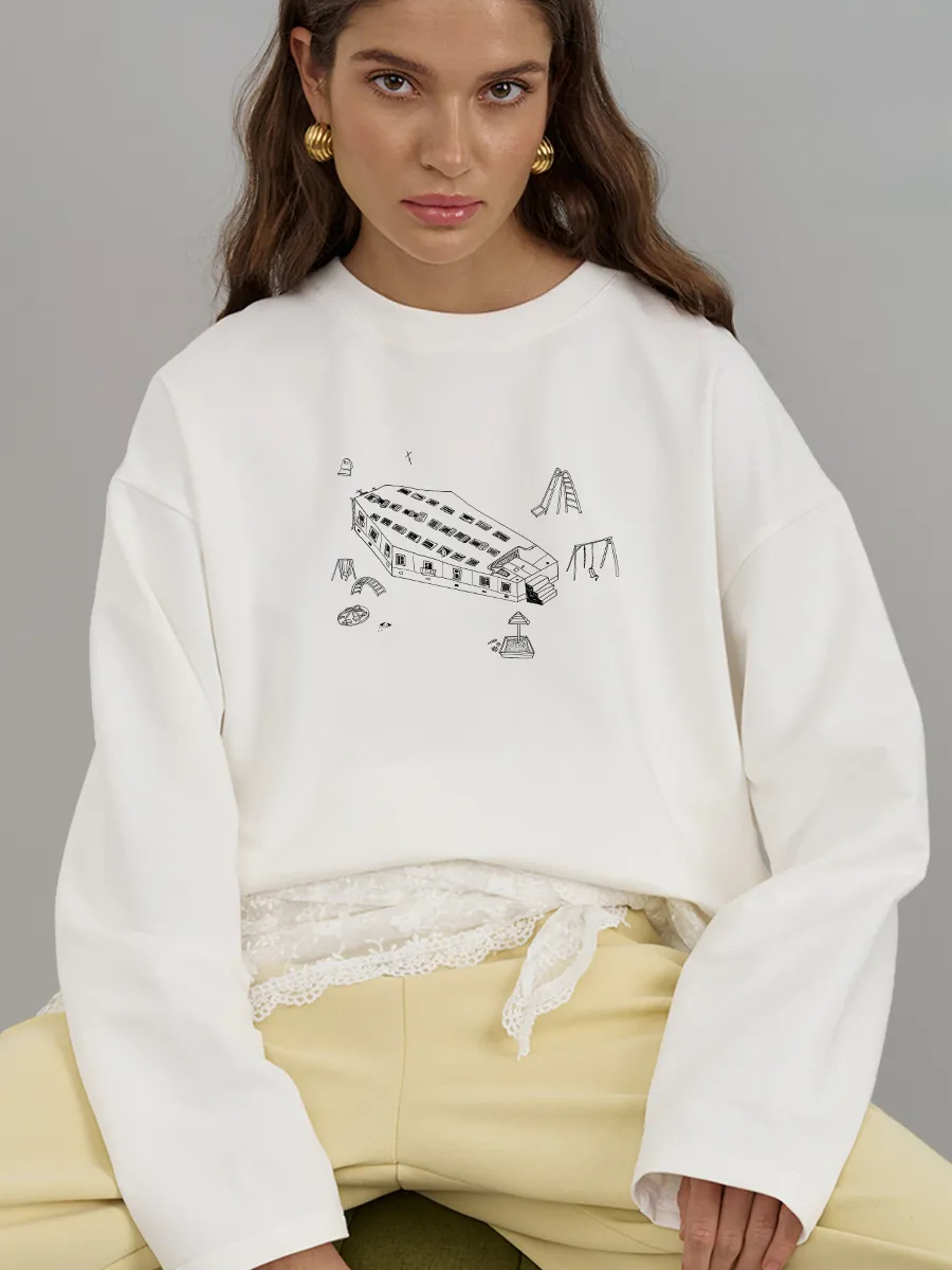 Longline Tee Oversized - تي شيرت نسائي من القطن 100%