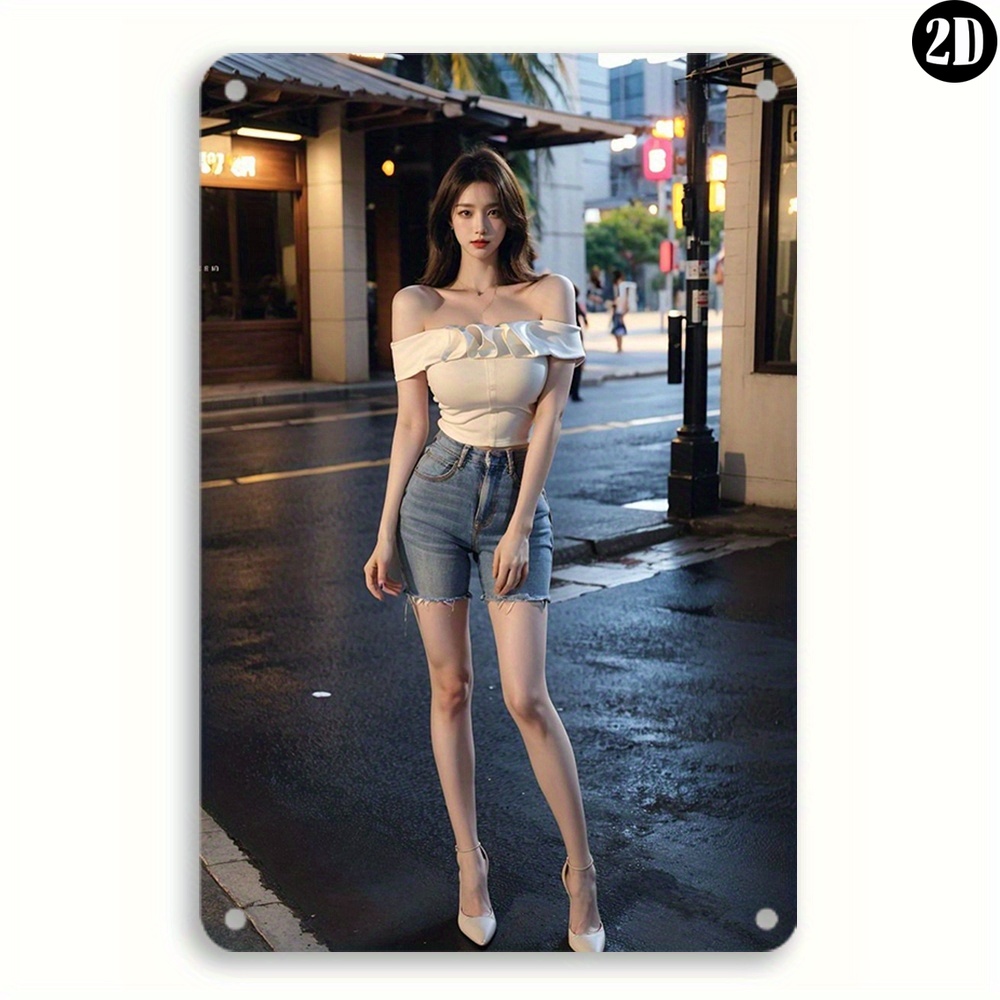 Street Fashion Definition - لافتة معدنية عالية الدقة بتصميم مدينة