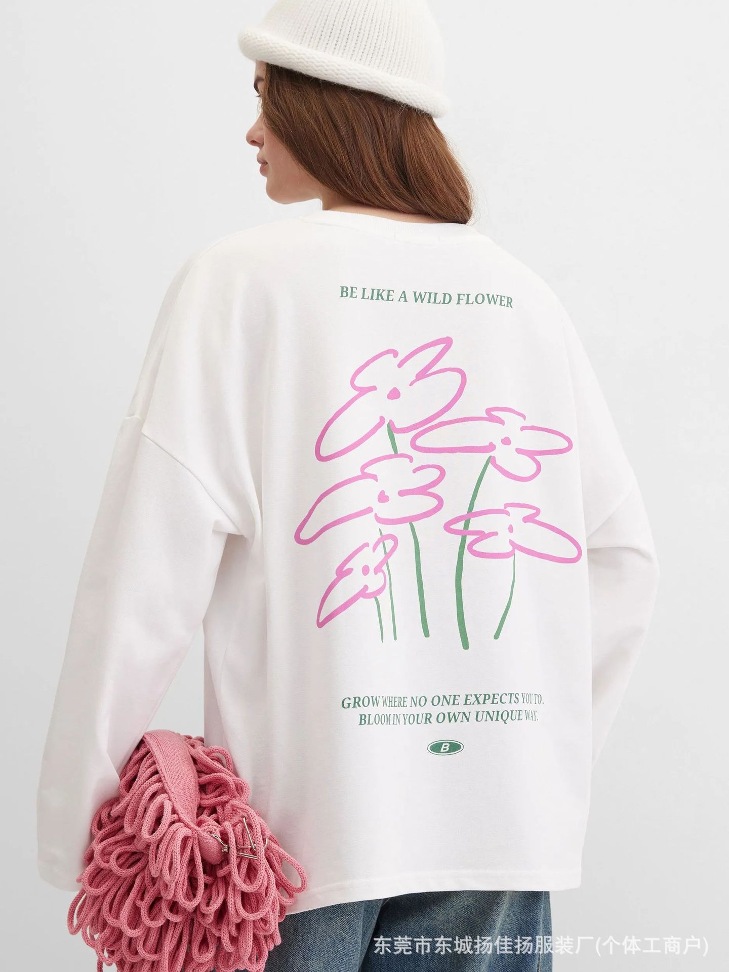 Longline Tee Oversized - تي شيرت كاجوال بأكمام طويلة من