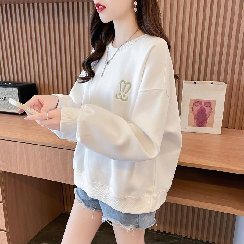 Oversized Crewneck Fleece - سترة نسائية خفيفة الوزن بياقة دائرية