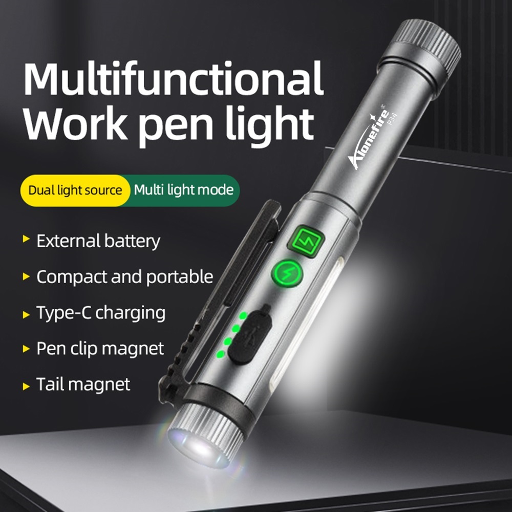 Street Fashion Blog - 2-in-1 COB القلم ضوء العمل LED