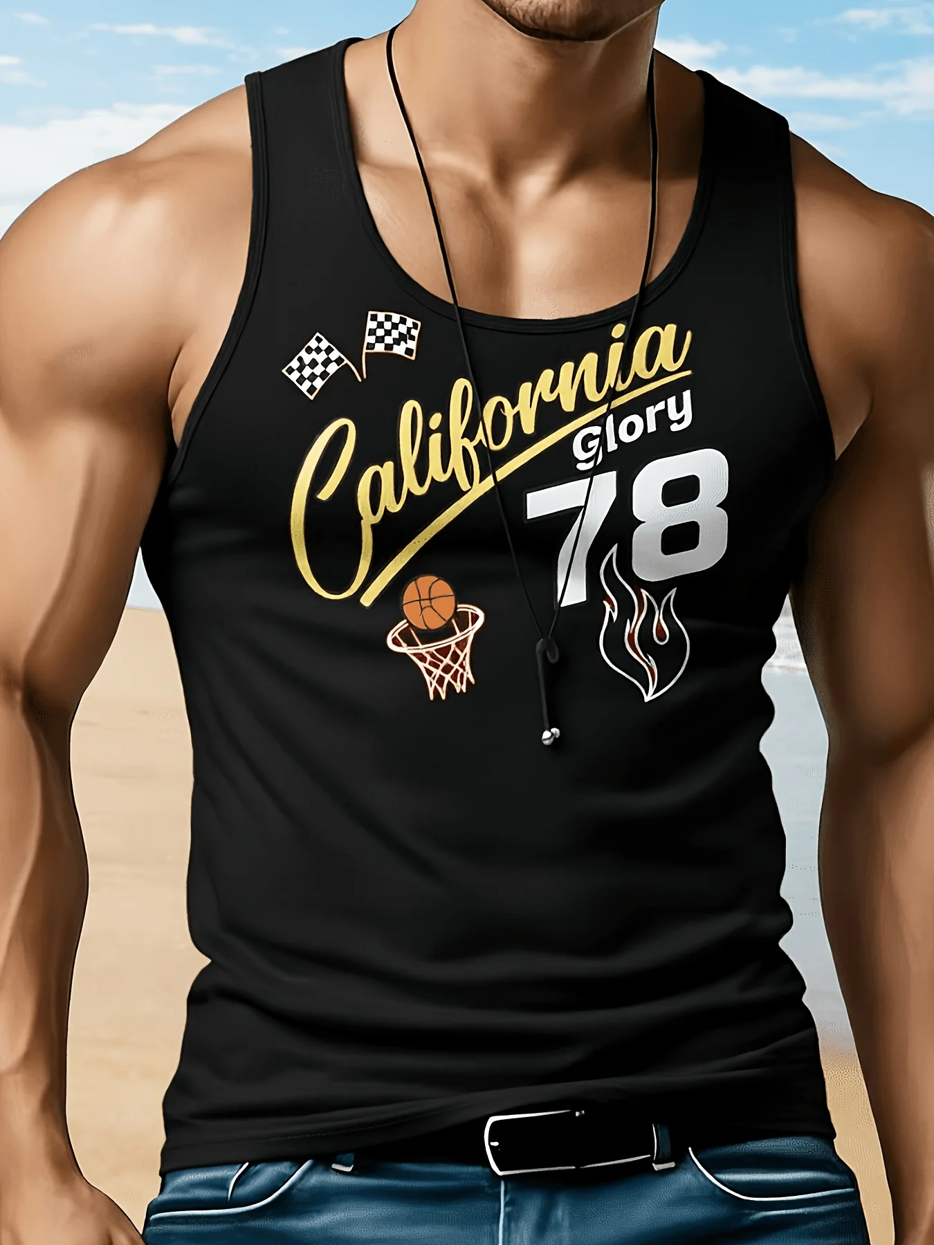 Street Fashion California - قمصان رجالية بدون أكمام جديدة وعصرية
