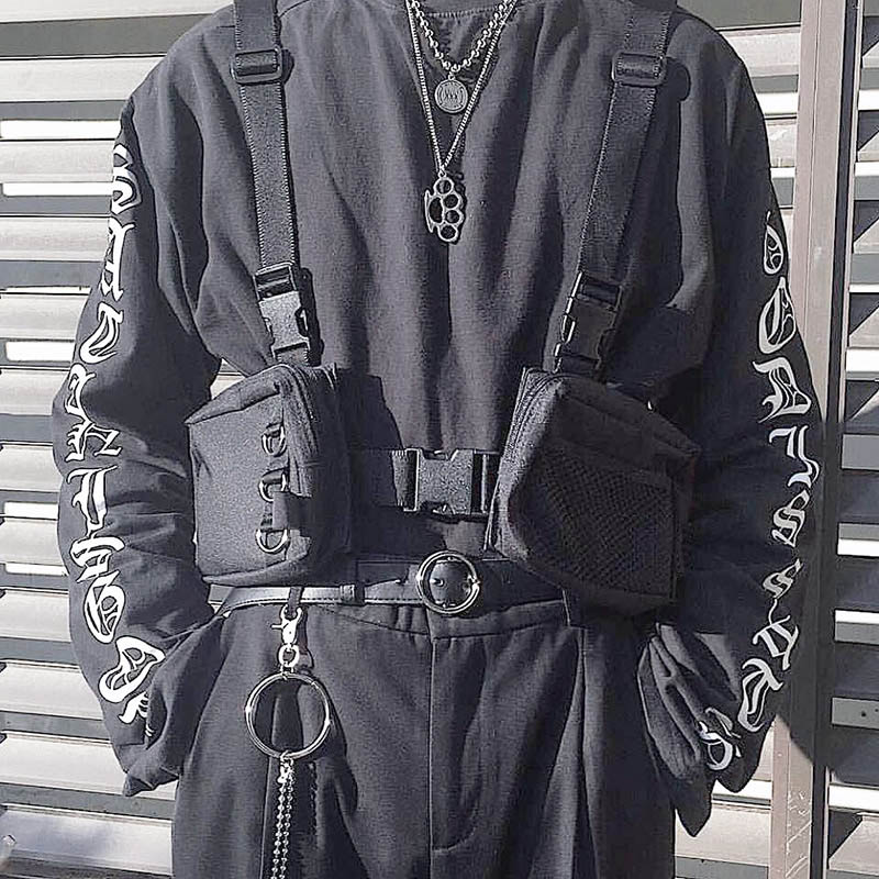 Street Fashion Baggy - حقيبة صدر عصرية للشارع، حقيبة خصر