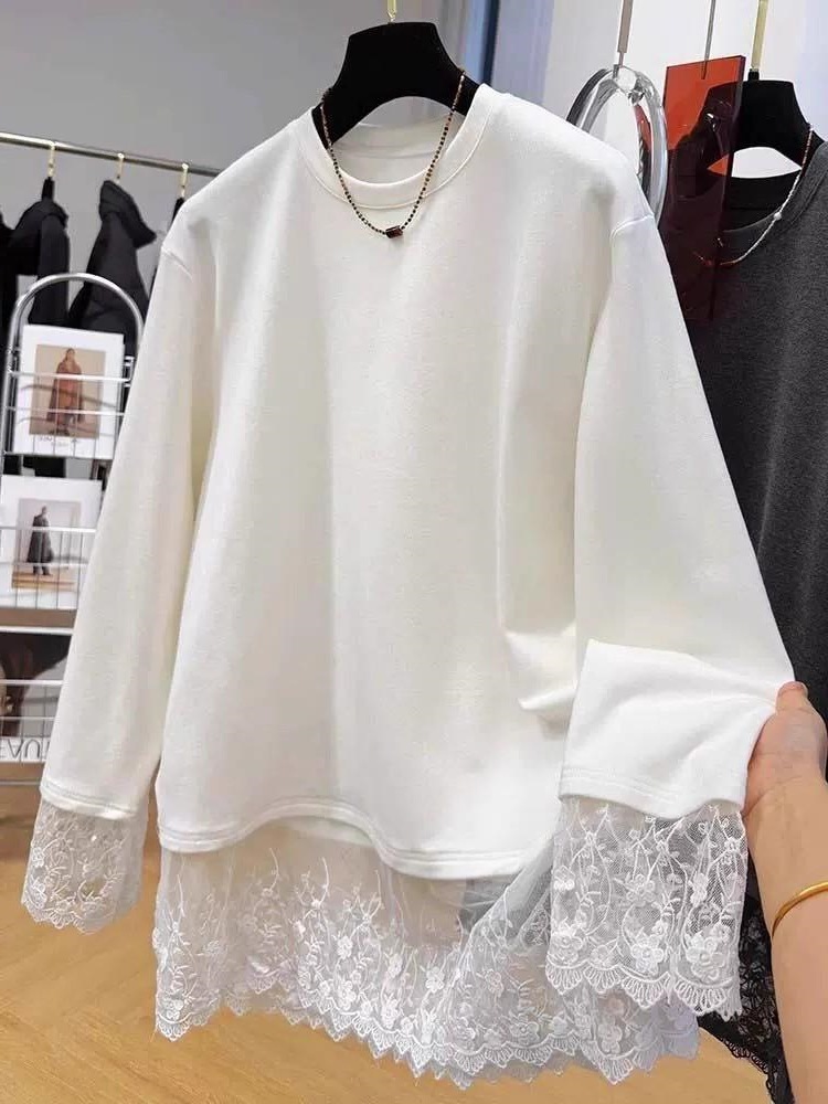 تي شيرت نسائي بأكمام طويلة مزي - مراجعة Longline Tee Oversized وسعره