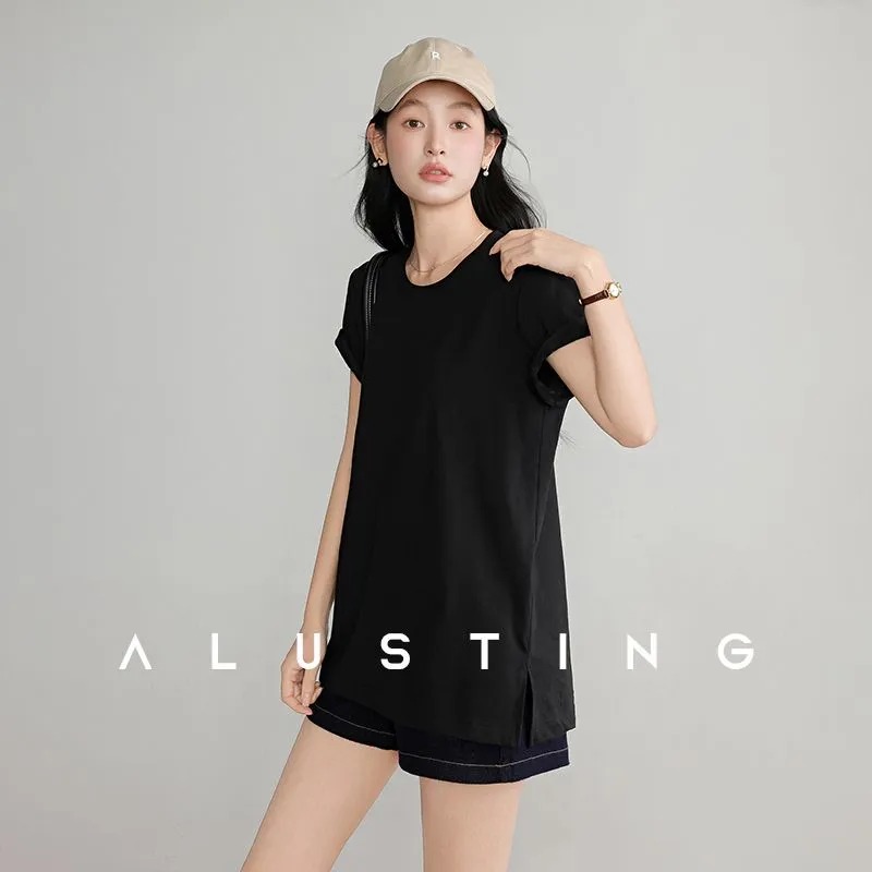قميص صيفي نسائي برقبة دائرية و - مراجعة Longline Tee Oversized وسعره