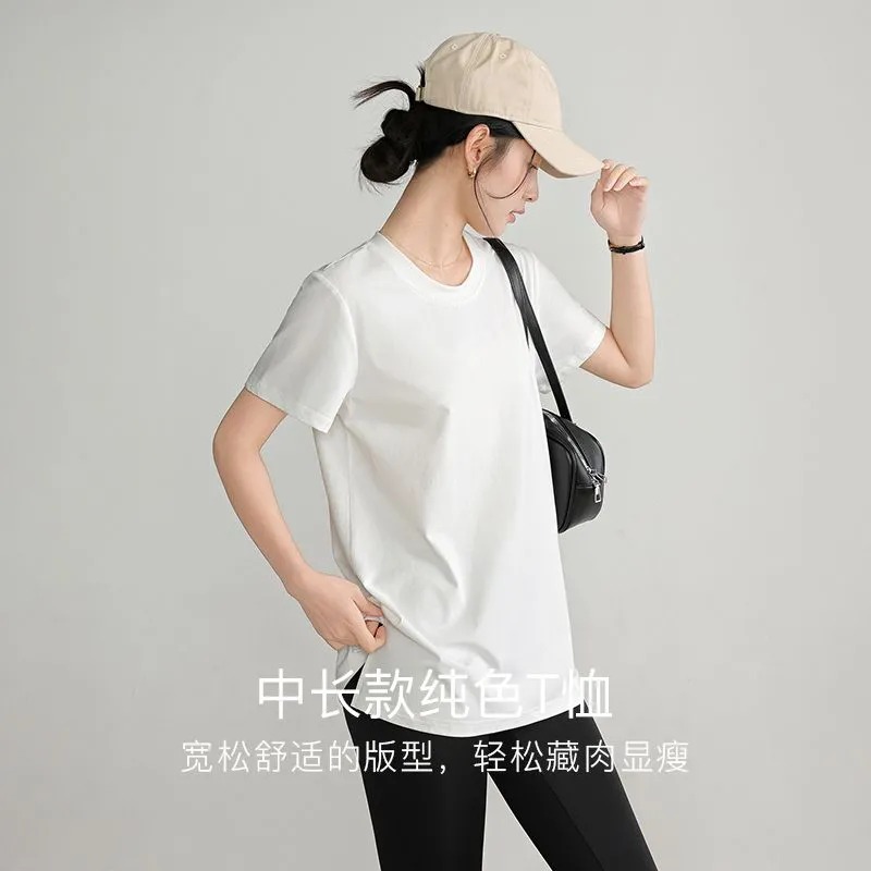 قميص صيفي نسائي برقبة دائرية و - مراجعة Longline Tee Oversized وسعره