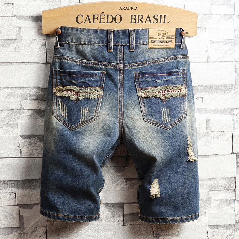 شورت جينز ممزق للرجال بأسلوب ا - مراجعة Street Fashion Baggy وسعره