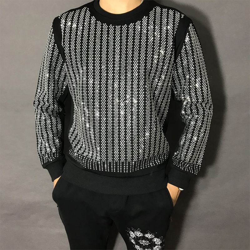 سترة رجالية فاخرة مزينة بالأحج - مراجعة Oversized Crewneck Fleece وسعره