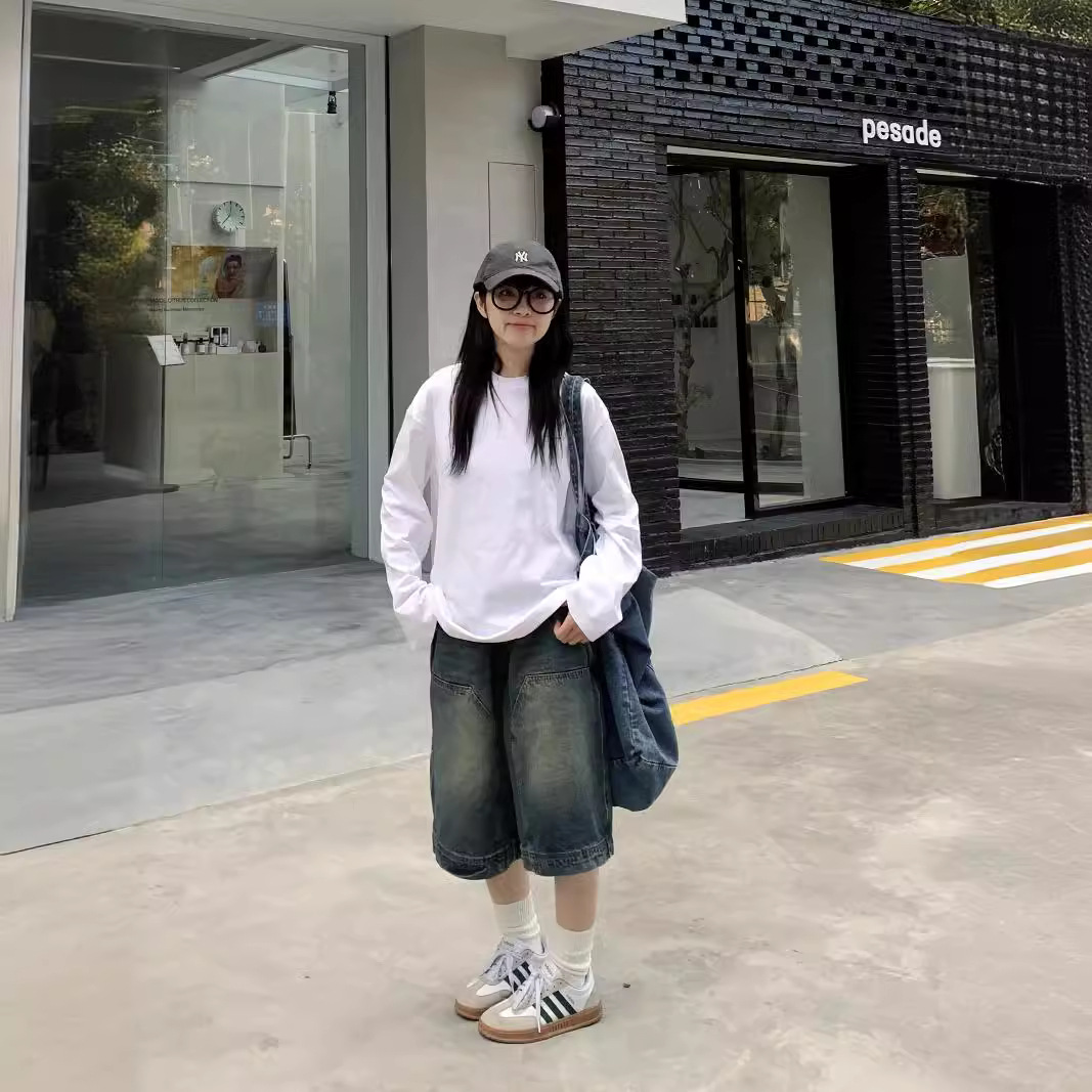 النساء Y2K خمر فضفاض شورتات جي - مراجعة Street Fashion Baggy وسعره
