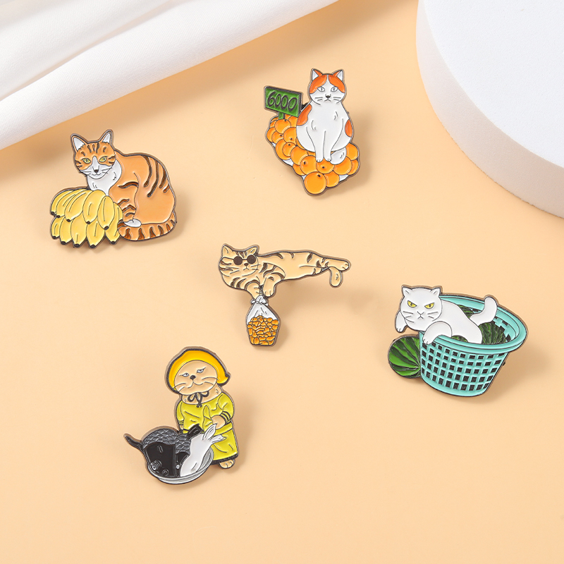 Funny Street Stall Cats Enamel - مراجعة Street Fashion Vendors وسعره