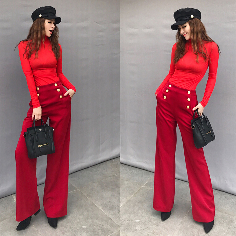 بنطلون نسائي أسود مستقيم الساق - مراجعة Street Fashion Milan وسعره