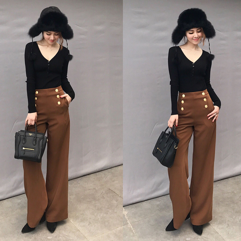 بنطلون نسائي أسود مستقيم الساق - مراجعة Street Fashion Milan وسعره