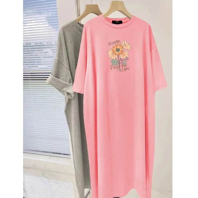 فستان تي شيرت نسائي كبير الحجم - مراجعة Longline Tee Oversized وسعره