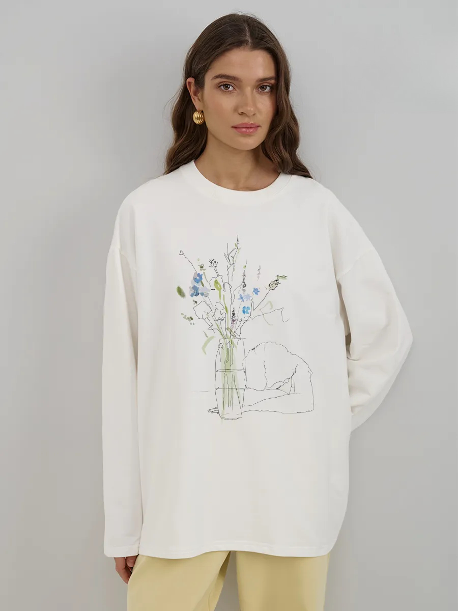 قميص نسائي جديد للخريف بأكمام  - مراجعة Longline Tee Oversized وسعره