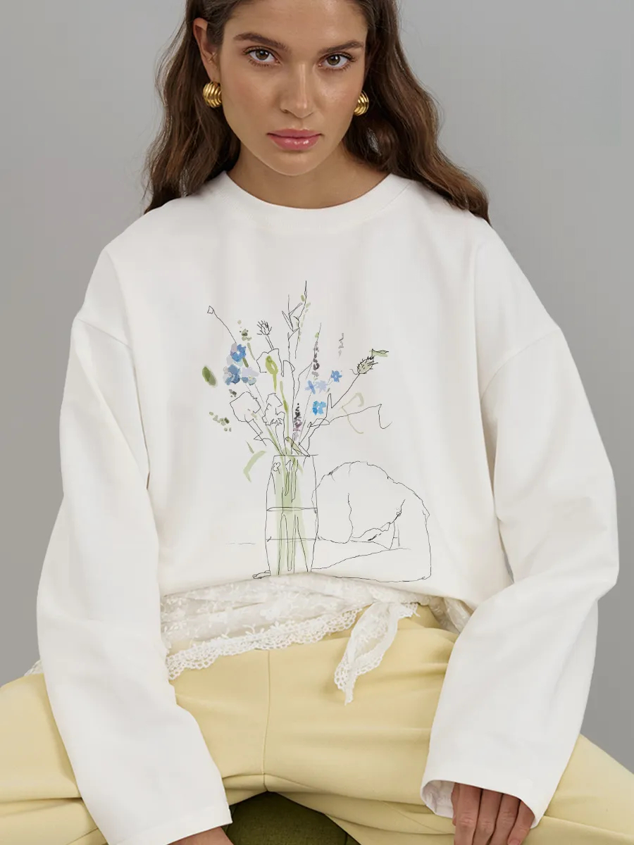 قميص نسائي جديد للخريف بأكمام  - مراجعة Longline Tee Oversized وسعره