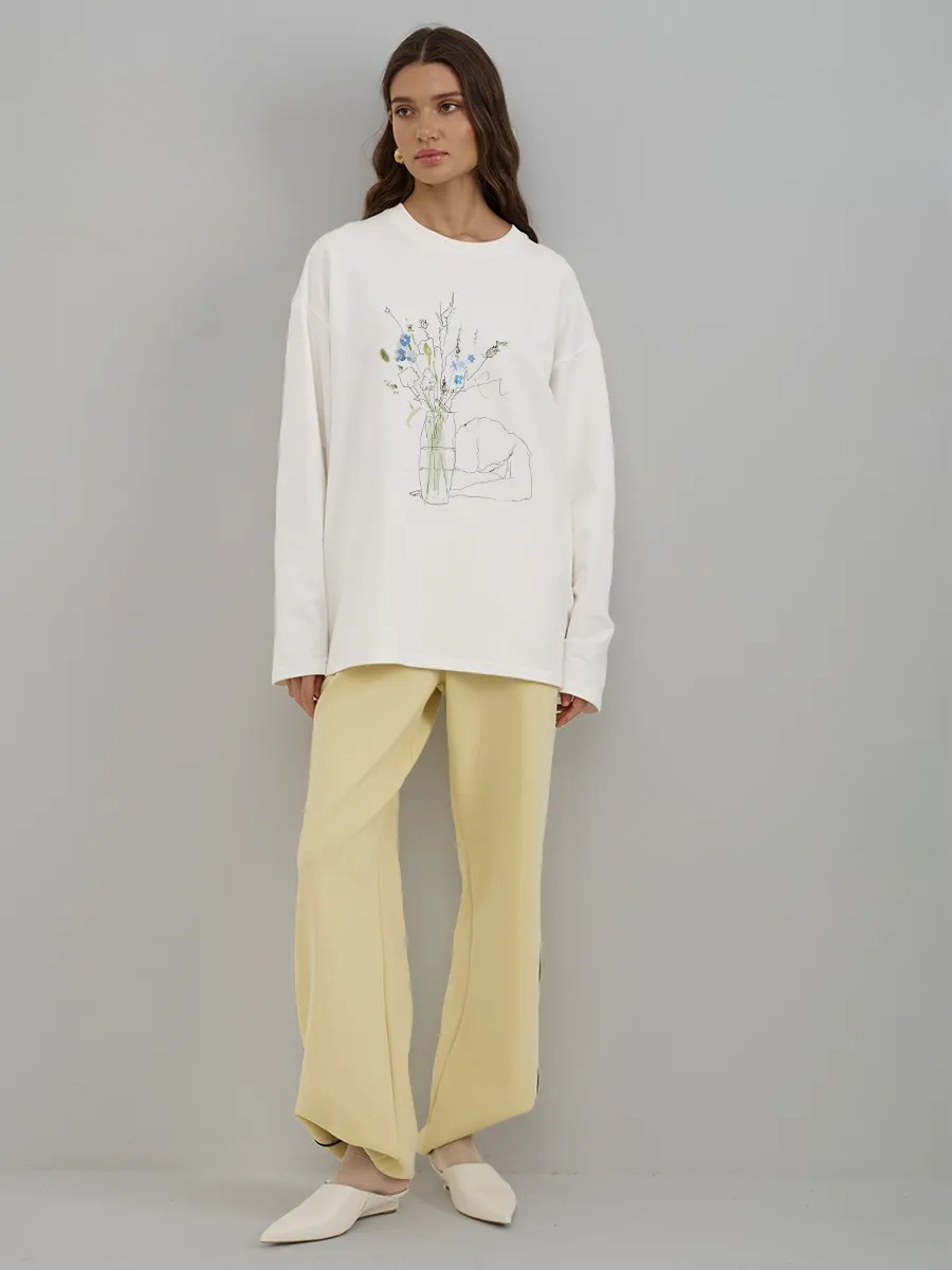 قميص نسائي جديد للخريف بأكمام  - مراجعة Longline Tee Oversized وسعره