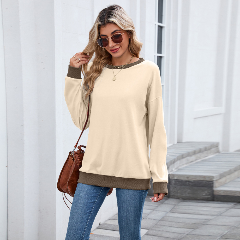 بلوزة نسائية عصرية فضفاضة برقب - مراجعة Oversized Crewneck Fleece وسعره