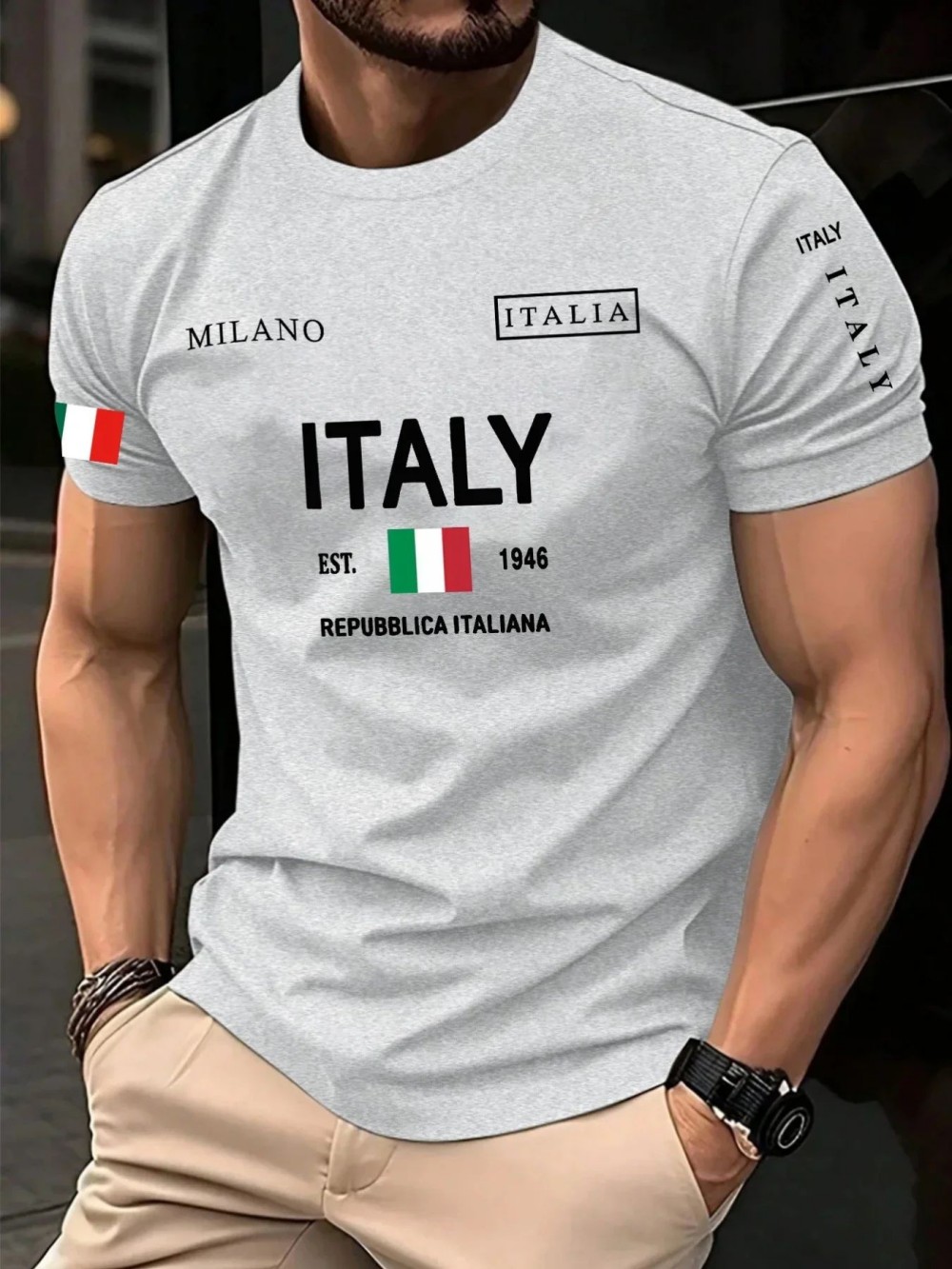 تي شيرت رجالي صيفي أوروبي وأمر - مراجعة Street Fashion Milan وسعره