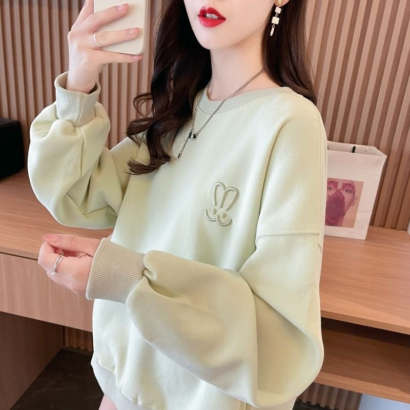 سترة نسائية خفيفة الوزن بياقة  - مراجعة Oversized Crewneck Fleece وسعره