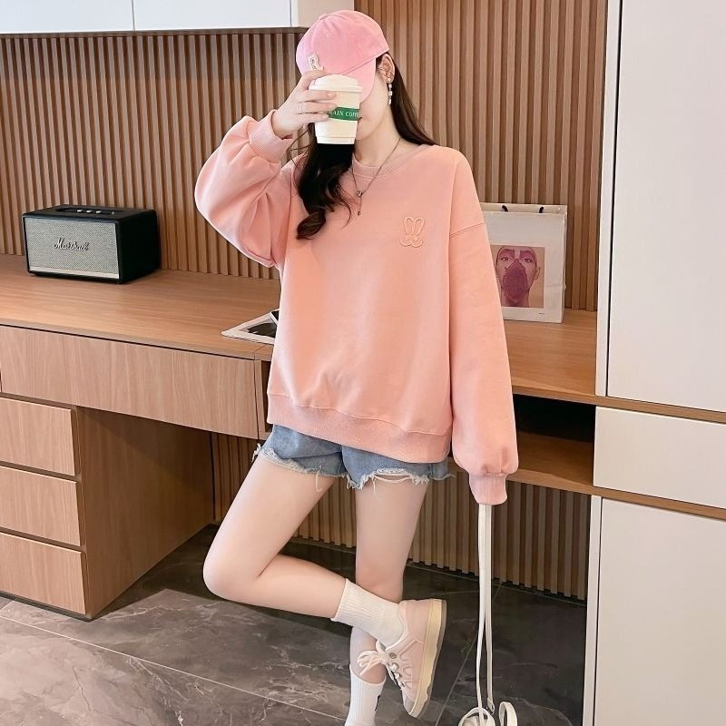 سترة نسائية خفيفة الوزن بياقة  - مراجعة Oversized Crewneck Fleece وسعره