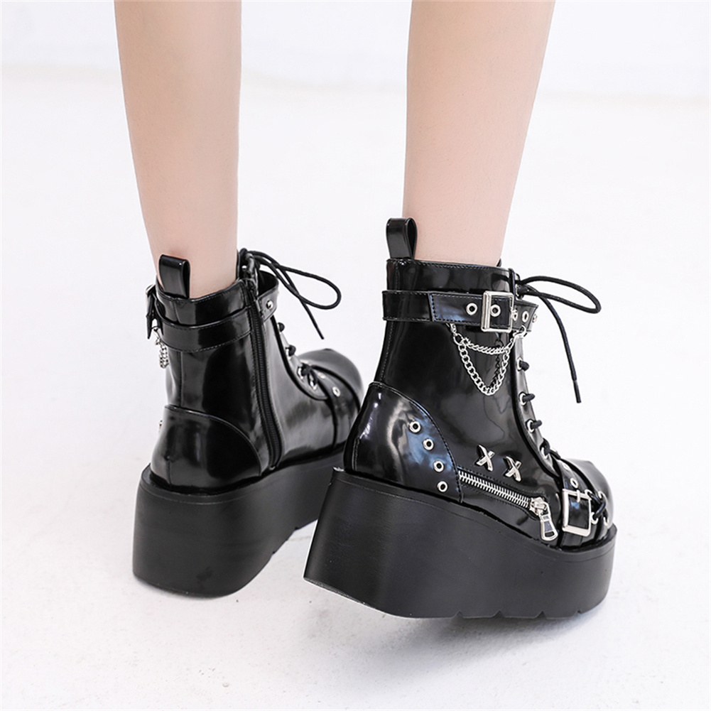 أحذية نسائية جديدة تمامًا، بوت - مراجعة Street Fashion Goth وسعره