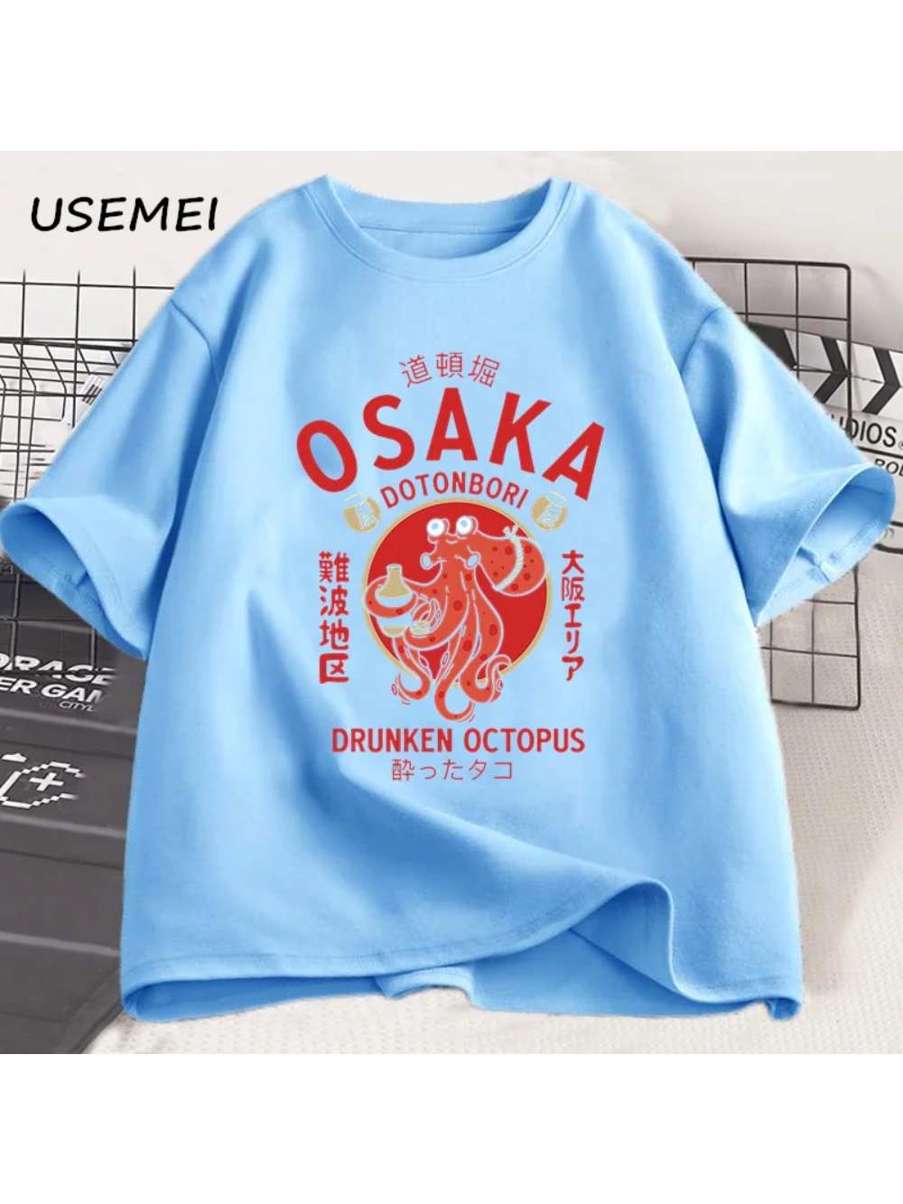 تي شيرت رجالي صيفي بنمط أخطبوط - مراجعة Street Fashion Osaka وسعره