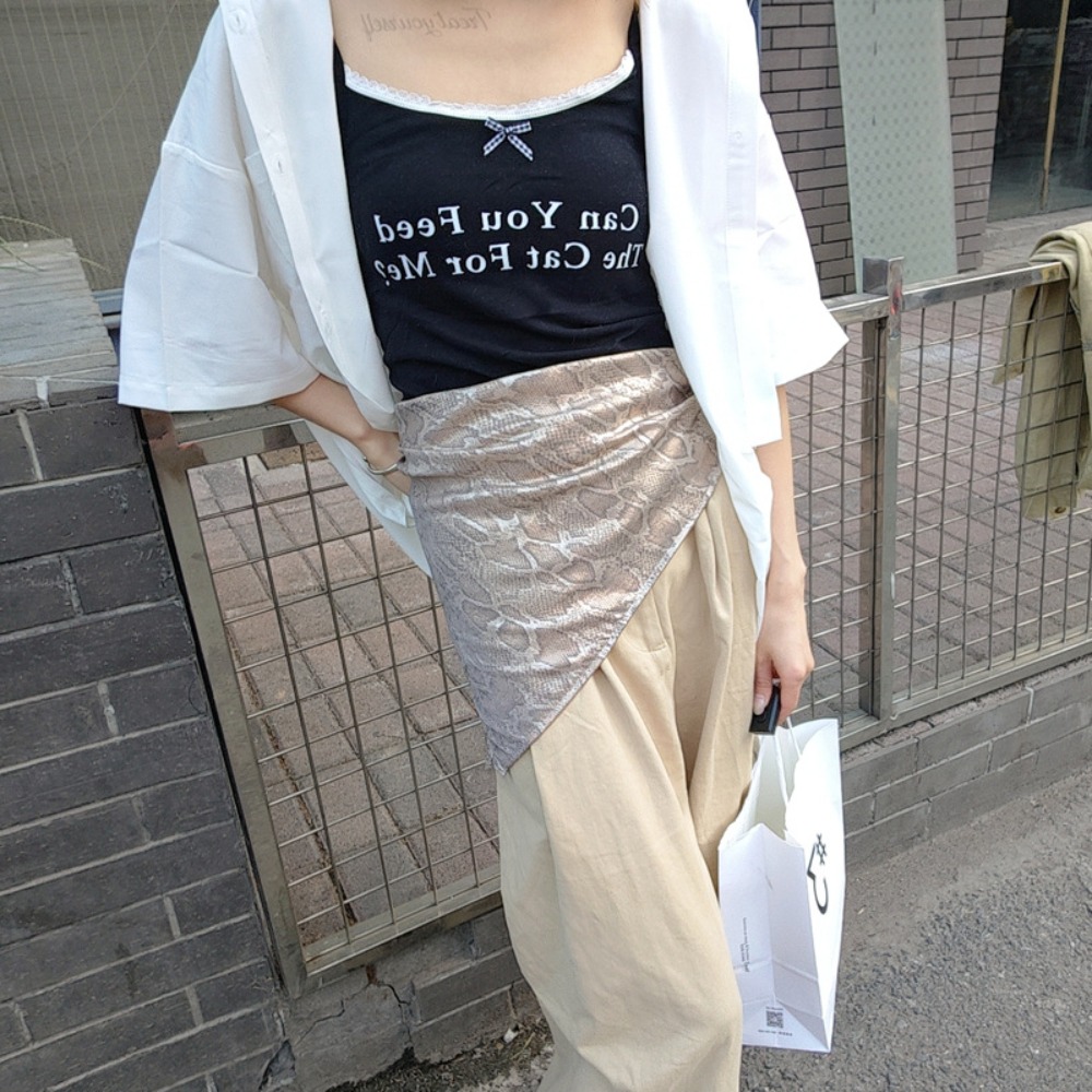أغطية الرأس Y2K الأفعى طباعة ا - مراجعة Street Fashion Baggy وسعره