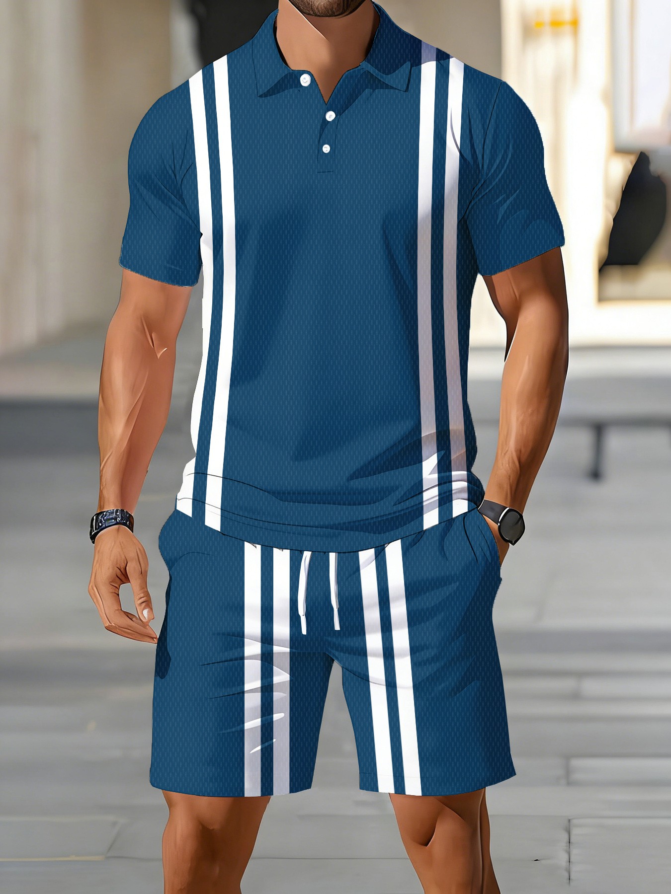 طقم قميص بولو رجالي أمريكي جدي - مراجعة Street Fashion Summer 2026 وسعره
