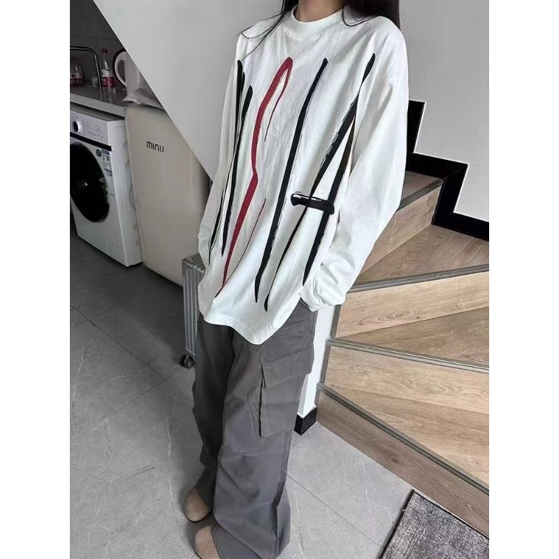 سترة نسائية فضفاضة بياقة دائري - مراجعة Longline Tee Oversized وسعره