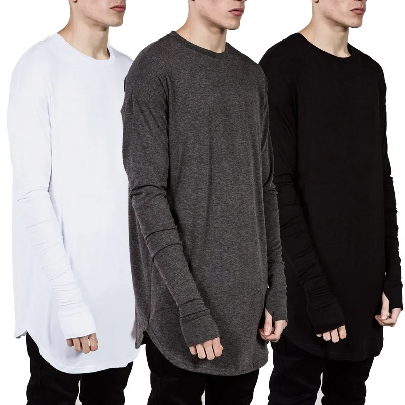تي شيرت رجالي طويل الأكمام بفت - مراجعة Longline Tee Oversized وسعره