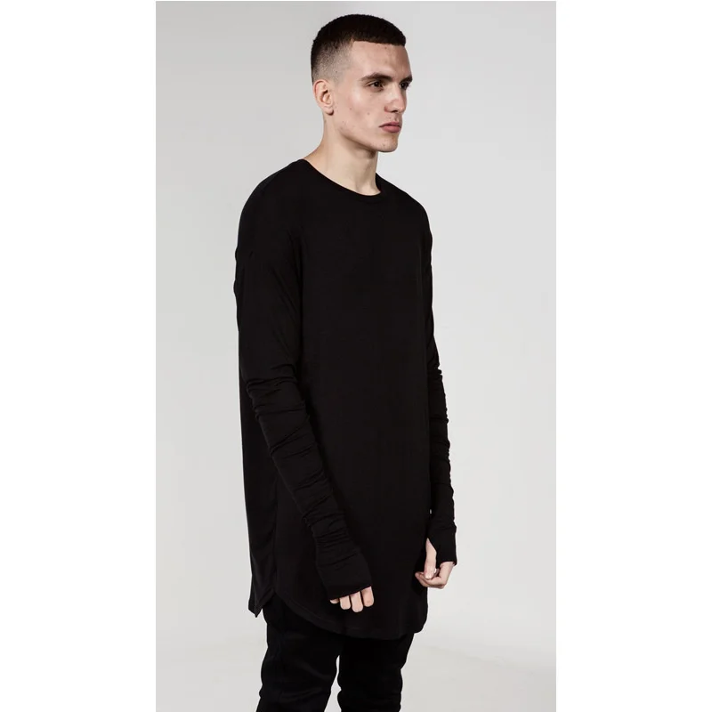 تي شيرت رجالي طويل الأكمام بفت - مراجعة Longline Tee Oversized وسعره